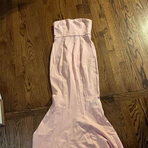 NBD Strapless Light Pink Formal Dress